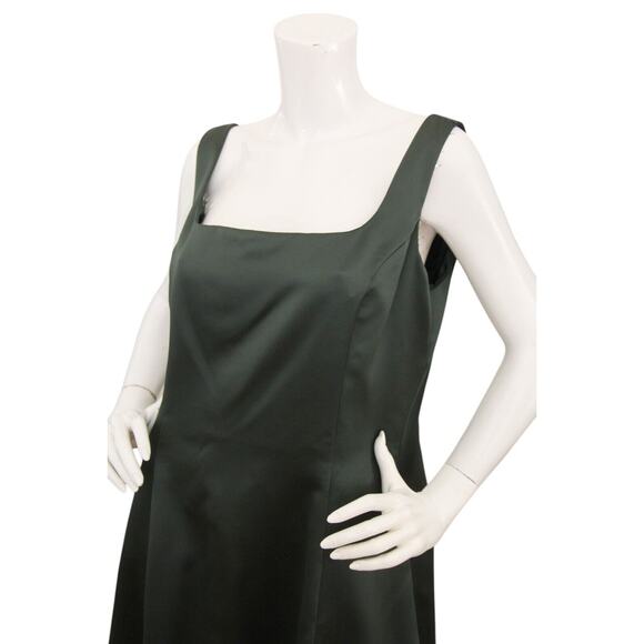 Vintage Scott McClintock Green Satin Gown & Jacket Holiday Occasion 16 - Picture 6 of 8